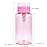 7oz Push Down Pump Dispenser Flip Top Cap Refillable Empty Bottle - Color: Pink - Lockable Travel Cosmetic Packaging Empty Bottle for Nail Polish Manicure