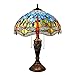 ZAAQ Lampada da Tavolo in Stile Tiffany 40 cm Creativo vetrata Blu Libellula retrò Adatto per Soggiorno Sala da Pranzo testiera Camera da Letto Lampada da Tavolo
