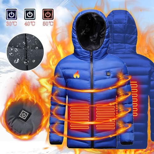 Kids Heated Jacket Hood Jackets Boy and Girl USB Heated Coat 3 Heating Zones Body Warmer 3 3 Temperature Levels Jacket2