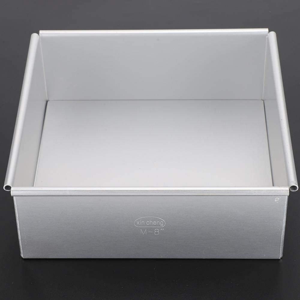 Stampo per Torta da Forno a Forma Quadrata in Alluminio Anodizzato Stampo per Torta per Mousse con Fondo Rimovibile per Cucina Domestica