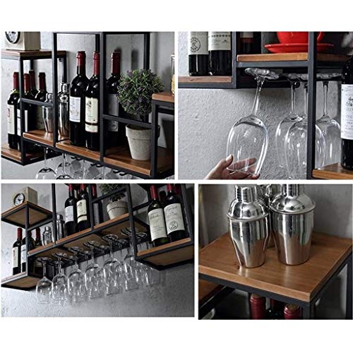 Porte-bouteilles avec 8 porte-gobelets en verre pour libérer vos placards