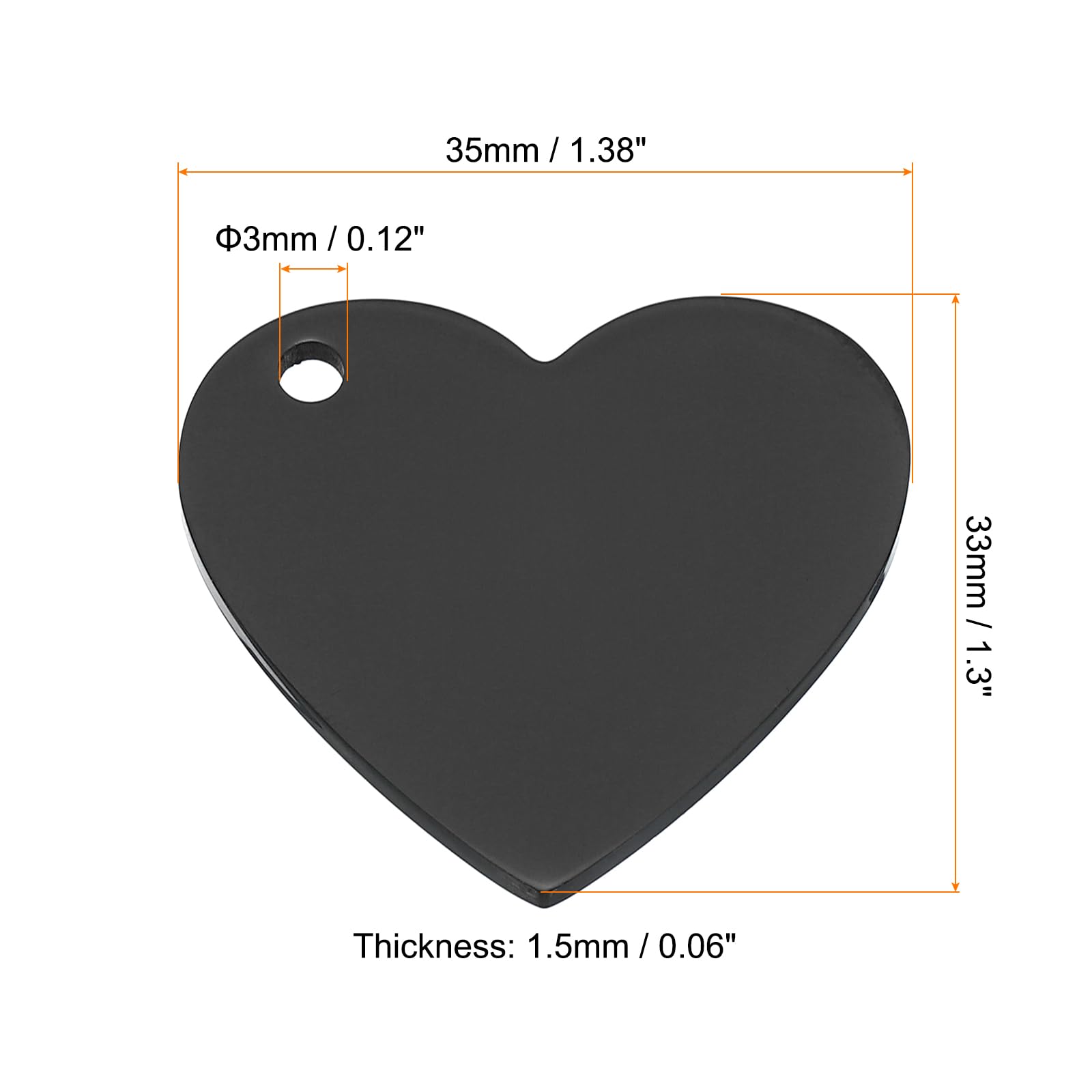 PATIKIL 4pcs Heart Charm - Image 2