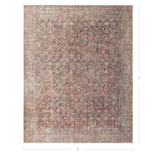 Tapete Rustica 3’ x 5’ Floral Vintage miniatura 2