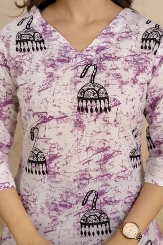 Image of Women's Short Kurti in TopsTunic Rayon Cotton Blend | Ladies Ethnic Tunic