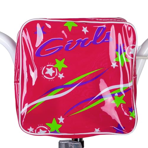 Image of WEIZE Girls Bike for 6-12 Years Old Kids, 20 Inch Kids Bike with Training Wheels, Streamers, Basket and Doll Seat, Children Bicycles with Coaster Brake, Red