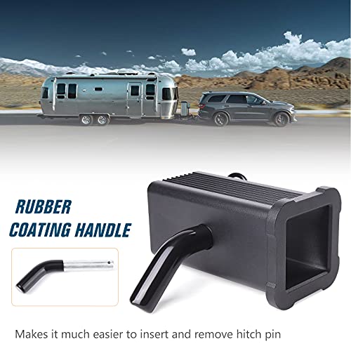 Elitetool 2-1/2 Inches Class V To 2 Inches Class Iii And Iv Trailer Hitch Receiver Adapter With Hitch Pin And Clip, 2.5 Inches To 2 Inches Reducer Sleeve Mount Insert Converter #TOP4