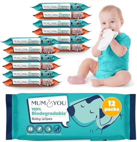 Mum & You Baby Wipes Multipack - 672 Biodegradable Wet Wipes (12 ...
