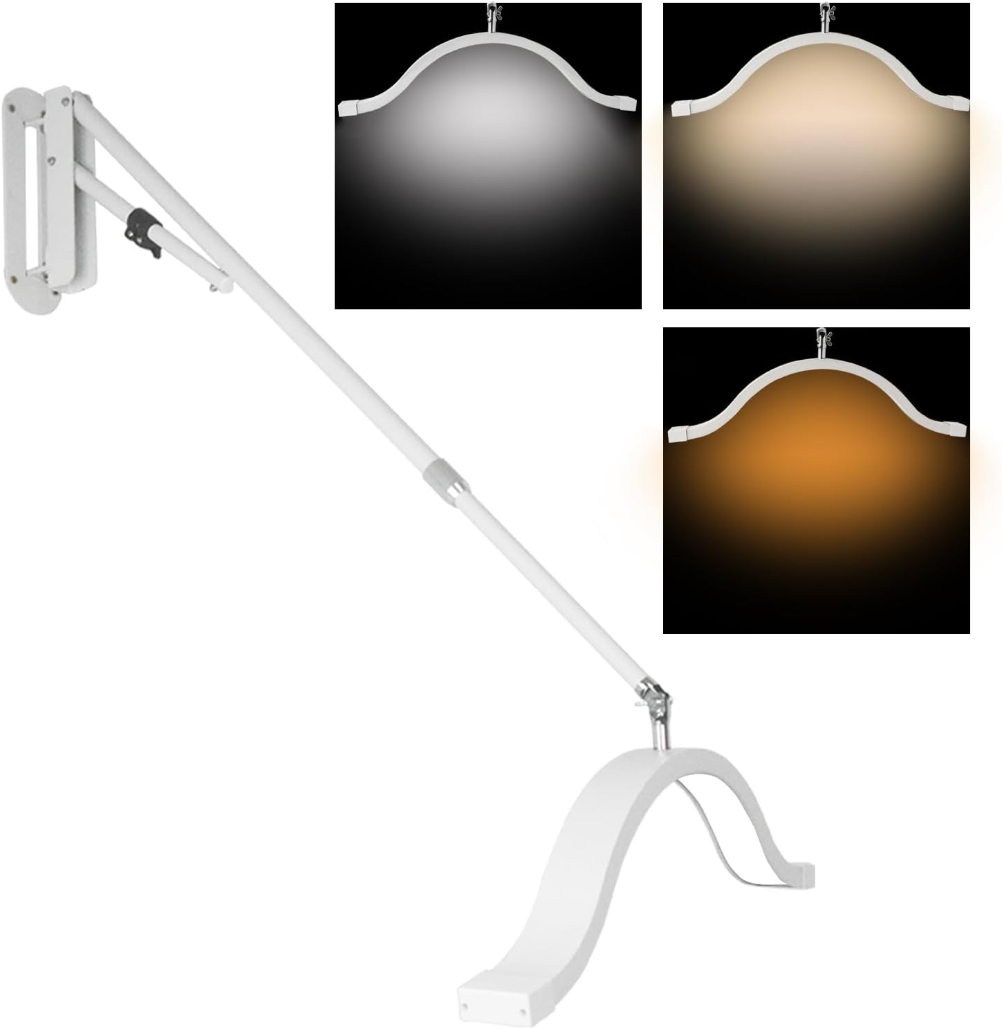 FOSOTO Wall Mounted LED Moon Light for Barbershop Ceiling Light for Lash Extension Beauty Tattoo Nail Photography Lighting