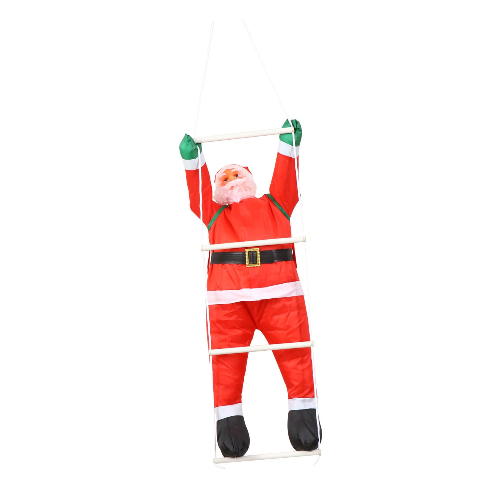 Angoily Colgante de Papá Noel para Escalera Adorno Navideño de Decoración Árbol de Navidad y Paredes Colgante de Papá Noel Subiendo Escalera