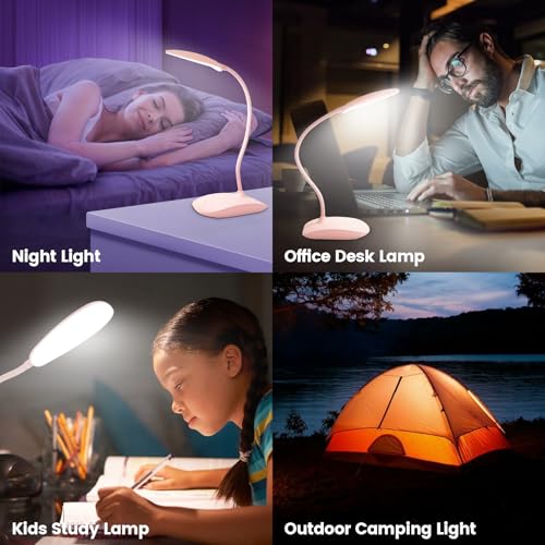Lampe de bureau sans fil rechargeable 2000mAh intensité variable tactile