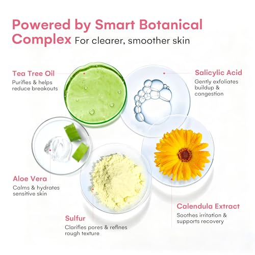 Image of BellamiLuxx Body Acne Soap Bar: Tea Tree Body Acne Soap for Butt Acne, Bacne & Folliculitis Bumps - Salicylic Acid & Sulfur Extract Clarifying Bar - Helps Reduce Bumps, Clogged Pores & Rough Texture