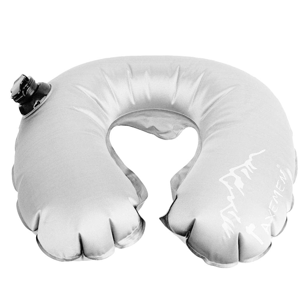 MERISHOPP Waterproof Inflatable U Shape Air Pillow Cushion Travel Camping - Gray