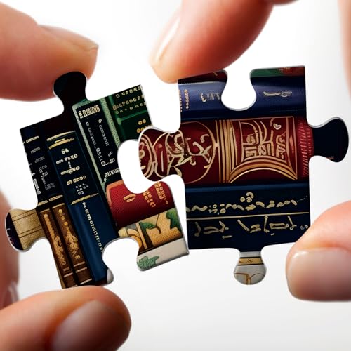 Rompecabezas Jigsaw Vintage Biblioteca 1000 Piezas para Adultos, Puzzle Artístico Desafiante con Pintura Estética miniatura 4