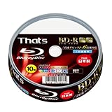 太陽誘電製 BD-Rビデオ用 6倍速180分25GB ハードコート仕様 ワイドプリンタブル スピンドルケース10枚入 BR-V25WWY10BG