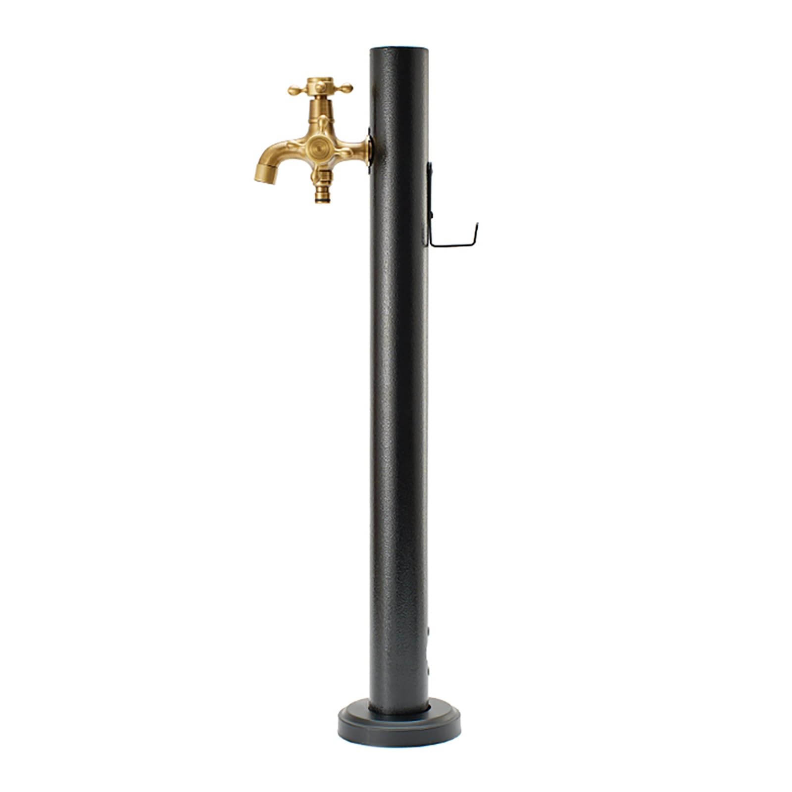 WOTZOV Faucet Water Column,Freestanding Garden Water Column Faucet With Hose Stand, Antifreeze Hydrant & Double Outlet, Perfect For Outdoor Washing And Watering，Gold 6 * 66cm/2.4 * 26in