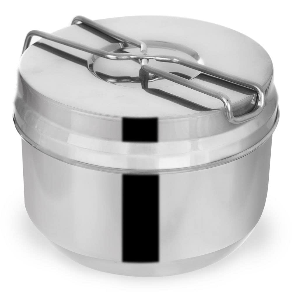 Bestargot Set di pentole da campeggio in acciaio inox 304, 4 pezzi da