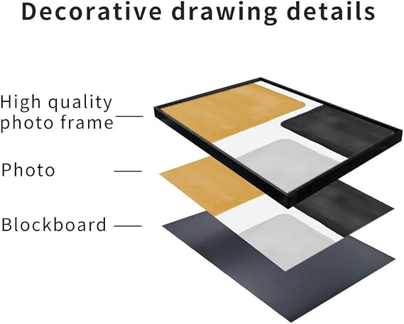Wall Art, Framed Wall Art, Modern Abstract Canvas Wall Art 3 Piece Set Of Painted Prints, Canvas Artwork Sizes 16 X 24 (black, 16 X 24 X 3 pieces)
