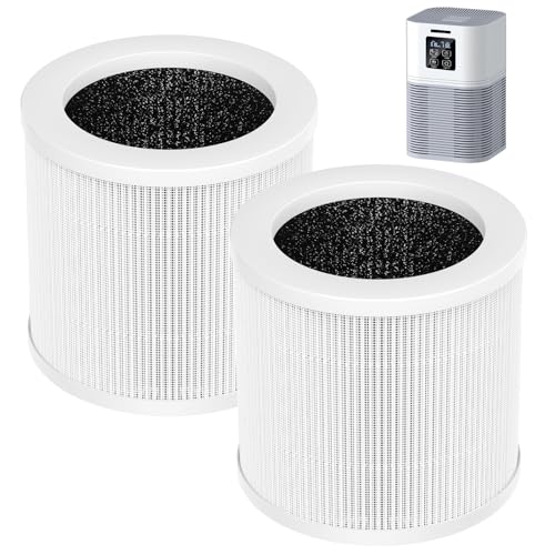 Image of 2 Pack A1 Replacement Filter Compatible with VEWIOR Air Purifier HQSC-50, HQKJ-80, AMEIFU AP01W, KOIOS HQKJ-50 Air Pur ifier, 3-in-1 HEPA Air Cleaner Filter