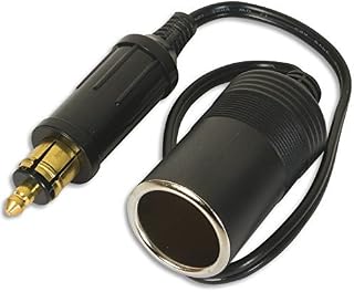Carviya prise DIN mâle européenne adaptateur allume-cigare prise de courant 12 V 24 V – 15 A