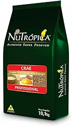 Ração Nutrópica CRAE Criador Reprodução Alta Energia 10kg Profissional Psitacídeos Extrusada Super Premium Bico Torto Arara Ararajuba Papagaio Cinzento Cinza do Congo Ring Neck