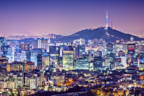 ConversationPrints SEOUL SOUTH KOREA SKYLINE GLOSSY POSTER PICTURE PHOTO BANNER night view