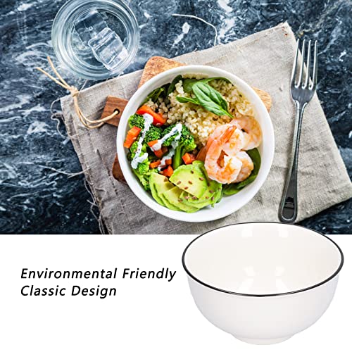 Tigelas de sopa de cerâmica, conjunto de tigelas de 280 ml, conjunto de tigelas de sopa de cereal, s