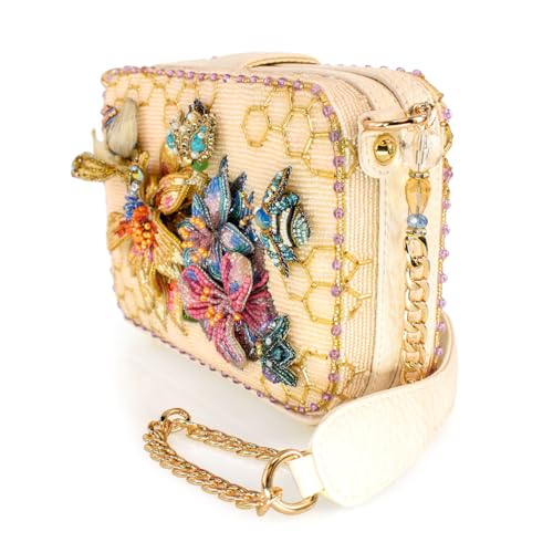 Mary Frances Garden Buzz Beaded Handbag Bee & Floral Crossbody Bag, Multicolor3