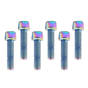 GIANTE 6 Pieces Bicycle Stem Bolts Ultralight Road Mountain Bike Screw 26.7x4.85mm (54042054GI)
