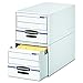 Bankers Box 00721 STOR/DRAWER File Drawer Storage Box, Letter, White/Blue (Case of 6)