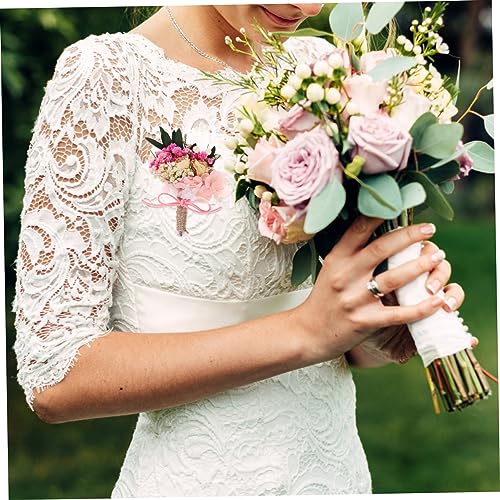 Boutonniere de flores secas para bodas GLEAVI miniatura 7