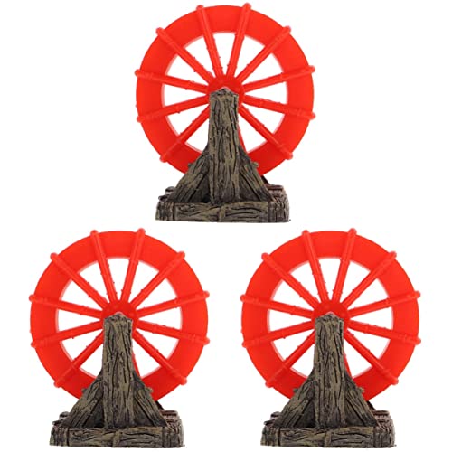 Mipcase 2パックアクアリウム風車ウォーターウォーターホイール装飾水族館空気型風車タンクエアメーカー装飾ホイール装飾品:魚