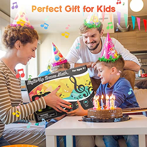 Dance Mat Toys For Kids Ages 4-12, Dance Pad With Light-Up 4 Buttons, Wireless Bluetooth, Aux, Built-In Music, 4 Game Modes, 5 Challenge Levels | Christmas Birthday Gift For 4 5 6 7 8+ Year Old Girls #TOP6