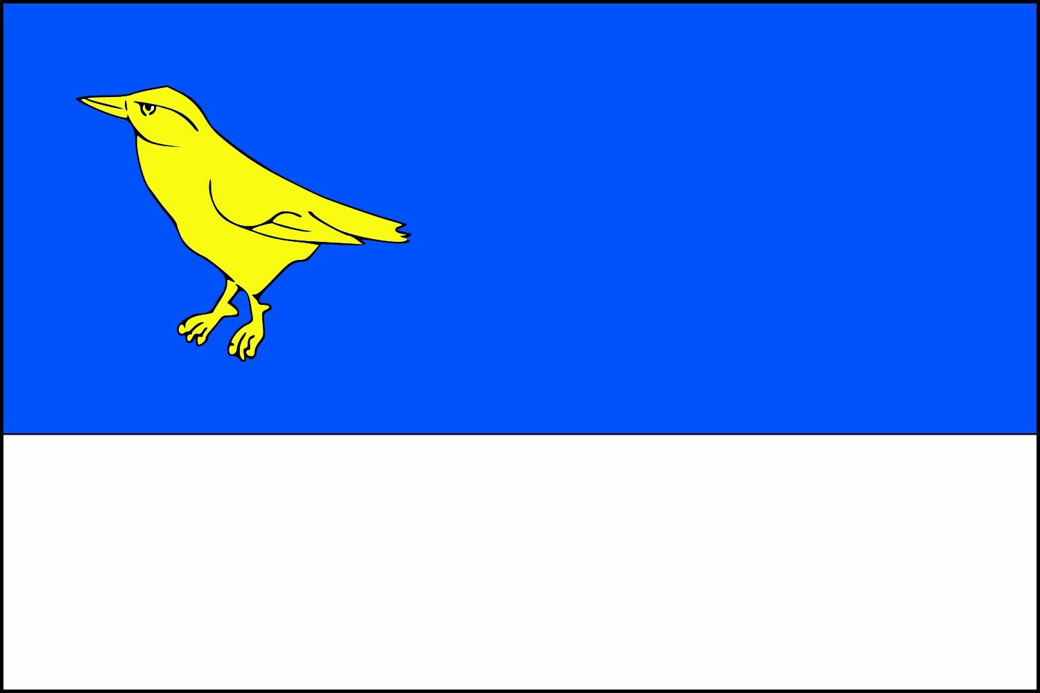 Drapeau paysage Raskovice de taille large pour mât mesurant 90x150cm soit 1.35m²