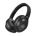 pTron Studio Classic w/ 75Hrs Playtime, Wireless Over Ear Headphones w/HD Mic & AI-ENC, Low-Latency Game & Music, Deep Bass, BT5.4, Dual Device Pairing, Voice Assist. & Type-C Fast Charging (Black)