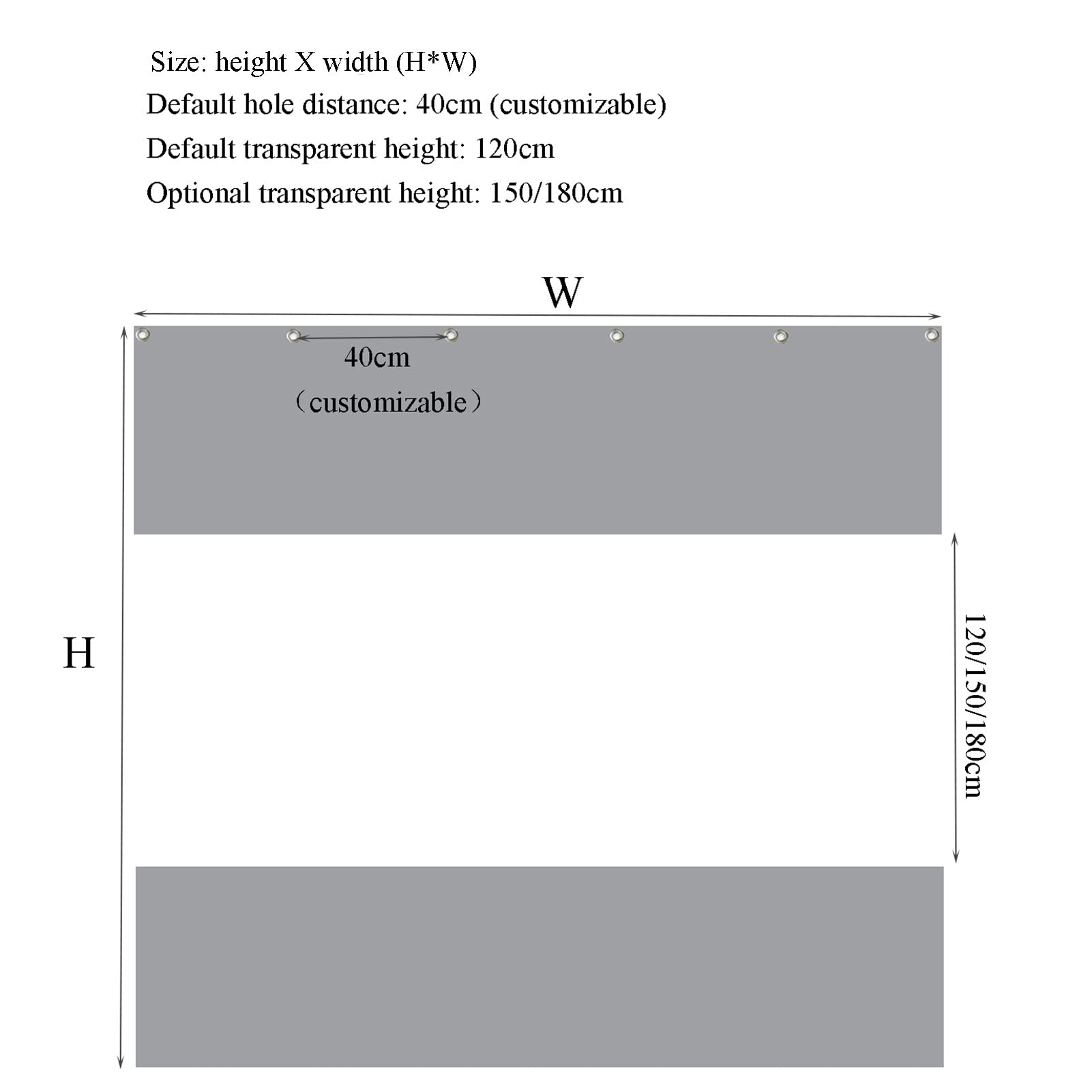 HeavyDuty żółta zasłona na drzwi przesuwne z PCW, wiatroszczelna zasłona zewnętrzna z metalowymi oczkami do myjni samochodowej, rozmiar 1,5 x 2 m, trwała i przezroczysta ochrona