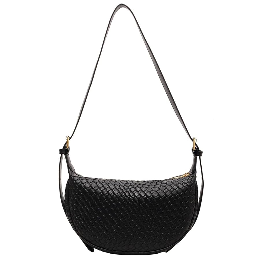 GETERUUV Leather Crescent Bag Crossbody Sling Bag for Women