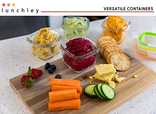 Lunchley Glass Baby Food Storage Jars With Lid | 12 Set | 5 Oz Borosilicate Glass Jars | Freezer Storage | Reusable Small Glass Storage Containers | Microwave & Dishwasher Safe | For Infant & Babies #TOP7