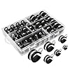 Kabelklemmen Assortiment Kit RVS Slangklem P-Clips met Rubber Kussen 52PCS