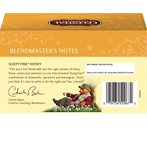 Celestial Seasonings Herbal Tea, Sleepytime Honey, Caffeine Free Sleep Tea, 20 Tea Bags (Pack Of 6) #TOP1