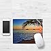 Produktbild Mauspad mit genähten Kanten,Sun Beach ations, Pazifischer Sonnenaufgang am Lanikai Beach Hawaii Bunter Hi,rutschfeste Gummi-Basis-Mousepad, Gaming und Office mauspad für Laptop, Computer & PC320x250mm