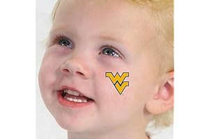 West Virginia University Hypoallergenic Peel and Stick Waterproof Temporary Tattoos