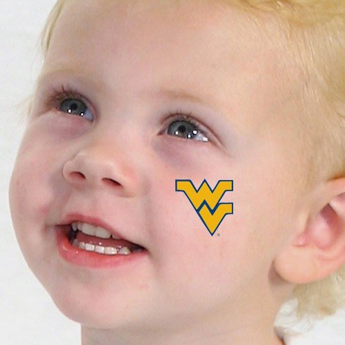 Fan-A-Peel West Virginia Waterless Temporary Tattoos - Hypoallergenic Peel and Stick Waterproof Temporary Tattoos - Officially Licensed