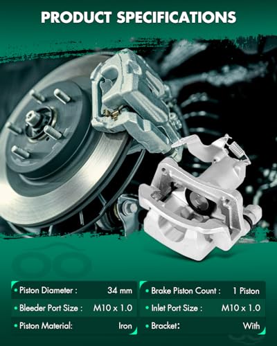 Image of SCITOO 19B6789 19B6788 Rear Left & Right Disc Brake Calipers Assembly w /Bracket For Hyundai For Elantra GT /For Veloster,For Kia For Forte /For Forte Koup /For Forte5