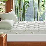Shilucheng Cooling Queen Mattress Topper, Extra Thick 1200 GSM Down Alternative Fill Washable, Soft Mattress pad for Back Pain with 8-21' Deep Pocket(60'x80')