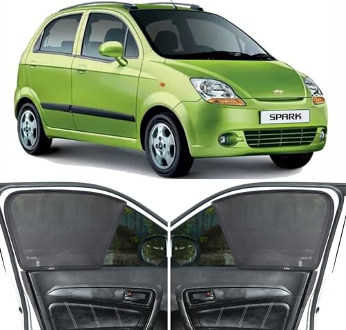 Image of Able Elegant Half Car Magnetic Sun Shade Curtains for Chevrolet Spark Set of 4 Pcs