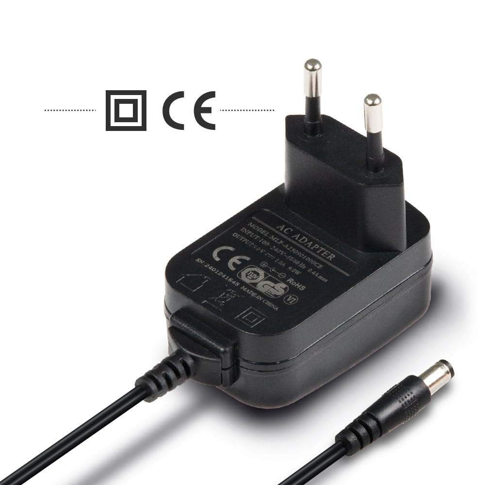 SONICAKE Adapter Do Pedału 9 V DC 1 A Końcówka Ujemna Do Pedału Efektów