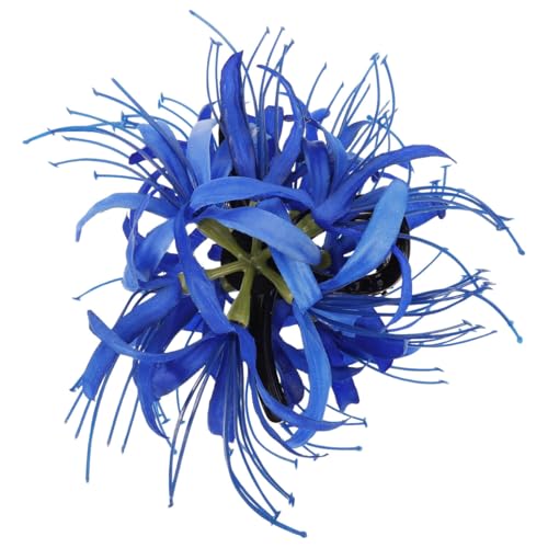 Image of NOLITOY Large Flower Claw Clip Blue Spider Lily Hair Barrette for Women Floral Ponytail Holder Bun Decorative for Tea Party Bridal Wedding Accessories Flower Claw Clips
