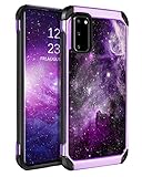 BENTOBEN Galaxy S20 Case, Galaxy S20 5G Case, Shockproof Space Design Hybrid Dual Layer Hard PC Soft Bumper Slim Sleek Protective Phone Cover for Samsung Galaxy S20 2020 Release 6.2Inch, Purple Nebula