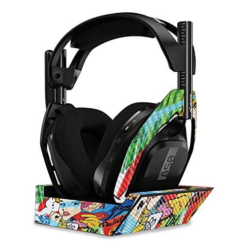 Image of MightySkins Carbon Fiber Skin Compatible with Astro A50 Wireless Headphones + Base Station (Gen 4) - Cartoon Mania | Protective, Durable Textured Carbon Fiber Finish | Easy to Apply | Made in The USA
