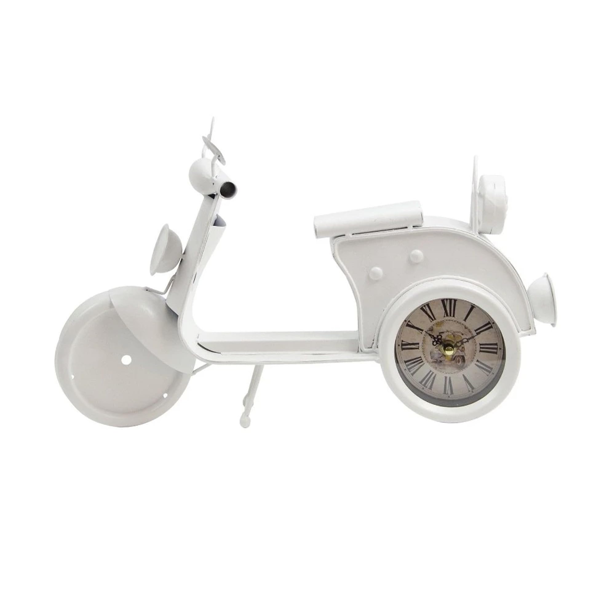 Reloj de sobremesa con diseño de scooter retro para regalo original de oficina y hogar
